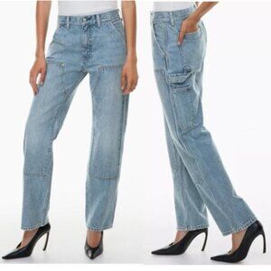 Denim Forum The Lou Low Rise Carpenter Jean, Size 29, 100% Organic Cotton